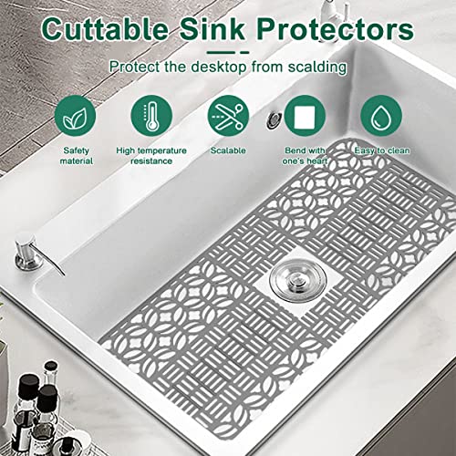 image for Mbnvtxh 66×35cm Silicone Sink Protectors with Drain Holes Heat-Resist