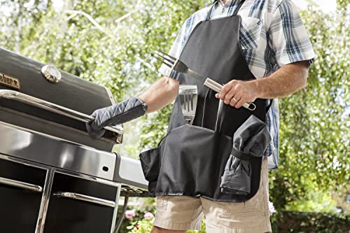 Picnic Time Ncaa Cornell Big Red Bbq Apron Tote Pro Grill Set #TOP1