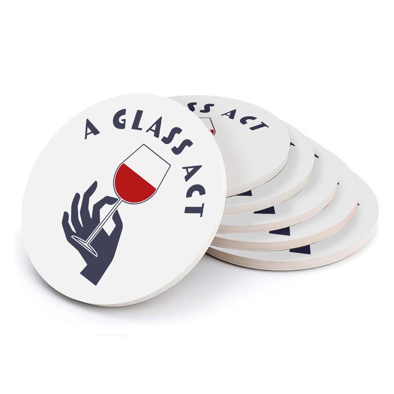 Sous-verre ronds en céramique pour apéritif réussi et protection de table basse