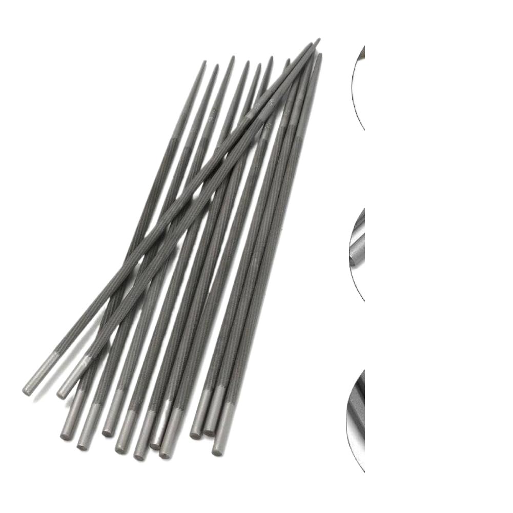 Limes rondes pour tronçonneuse, 12 pièces, 4.8mm, compatibles avec les outils d'affûtage de scie à chaîne