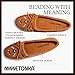 Minnetonka Women’s Thunderbird “Animikii” Hardsole – Moccasins for Women with a Classic Leather Moccasin Silhouette, Cushioned Footbed, and Beaded Moccasin Design, Brown, Size 7.5w