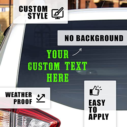 35 Inch Custom Vinyl Lettering Decal | Make Your Own Car Sticker Decal Personalized Text - Waterproof And Easy To Apply On Car, Boat, Window, Windshield, Door Or Bumper | 20 Fonts & 11 Colors #TOP1