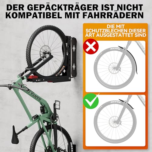 Support mural pivotant pour vélo idéal pour l'aménagement du garage