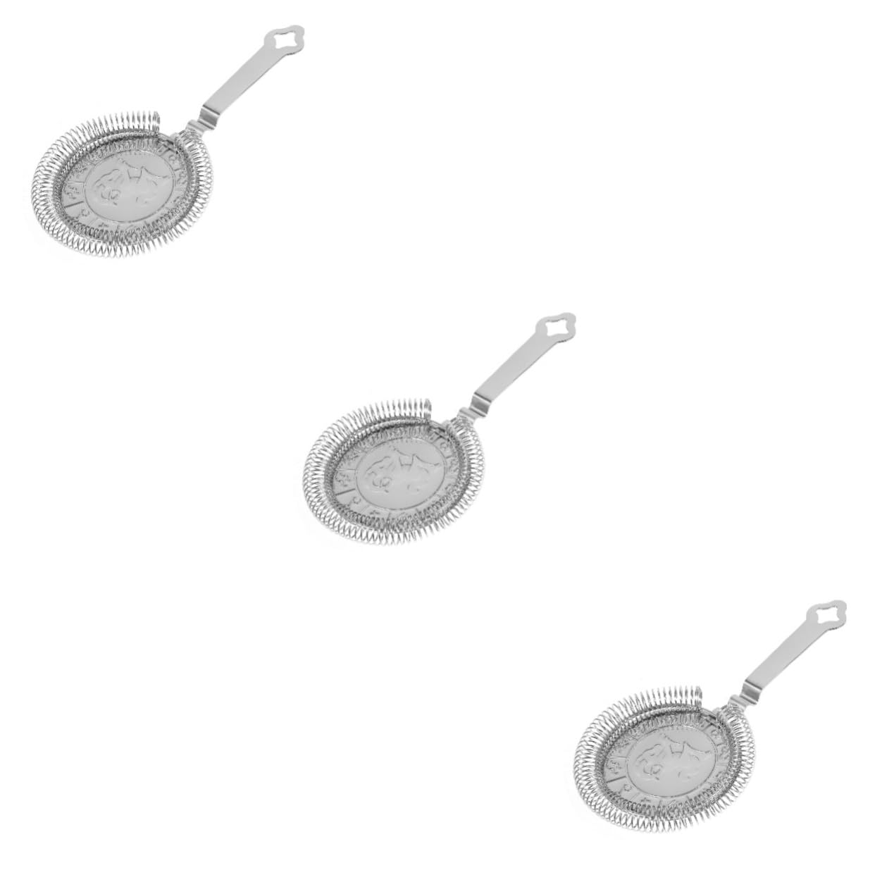 UKCOCO 3piezas Colador De Cóctel De Acero Inoxidable Filtro Ergonómico Para Bebidas Para Hogar y Bar Fácil Limpieza y Uso Profesional