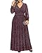Pinup Fashion Burgundy Plus Size Dresses Formal Wedding Guest Evening Gowns Long Sleeve Bridesmaid Holiday Sparkly New Year Prom Dress