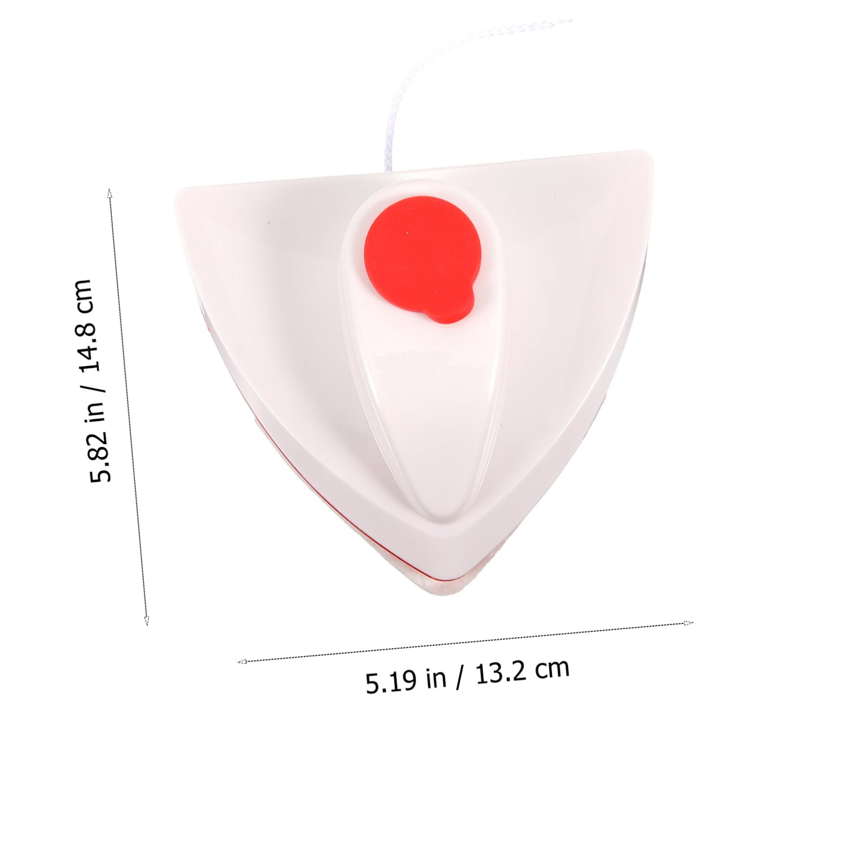 Limpiacristales Magnético de Doble Cara, Cepillo Triangular para Limpiar Vidrios, Abs y Imán, Blanco, para Cristales y Ventanas de Dormitorio, Uso Doméstico
