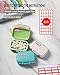4 PC Pill Case 3 Removable Compartments Pill Box BPA-Free,Day Pill Organizer/3 Times a Day/AM-PM Travel Pill Organizer for Pocket or Purse Storage Vitamin, Fish Oil or Medicine
