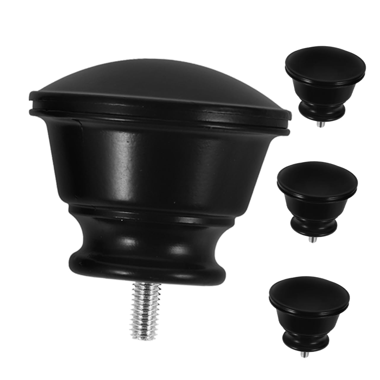 Cabilock 4pcs Decorative Curtain Rod Finials Stylish End Caps for Rods Elegant Curtain Accessories for Home or Office Easy Installation Stable Support Versatile Design