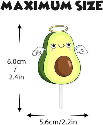 Miniatura 4 de Decoración para cupcakes de postre de aguacate con purpurina verde, suministros de decoración temática de guacamole para baby shower, niña, niño,
