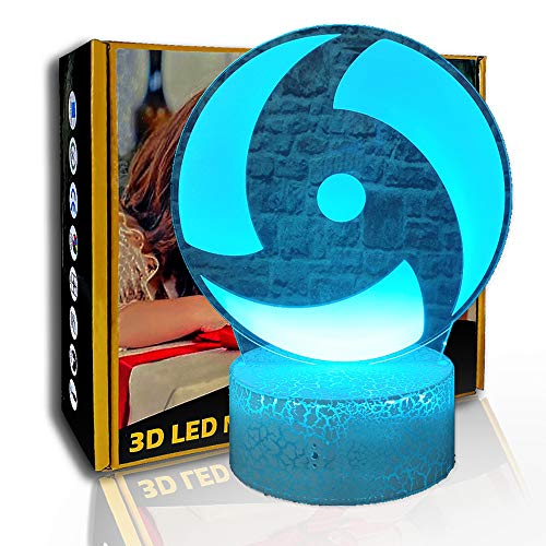 Preisvergleich Produktbild KangYD Naruto Firewheel Eyes LED Nachtlicht, LED Warmlampe, Kindergeschenk, G - Handy-Kontrollbasis, Geschenk für Mädchen, Schreibtischlampe, Bar Dekor, Dekor Geschenk