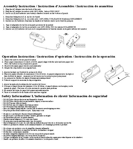 image for Officemate Portable 3 Hole Electric/Battery-Operated Eco Punch, 15 She