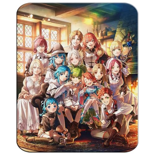MERCHANDMANIA Alfombrilla Grande mushoku Tensei rudeus silphiette eris Roxy Mousepad Raton