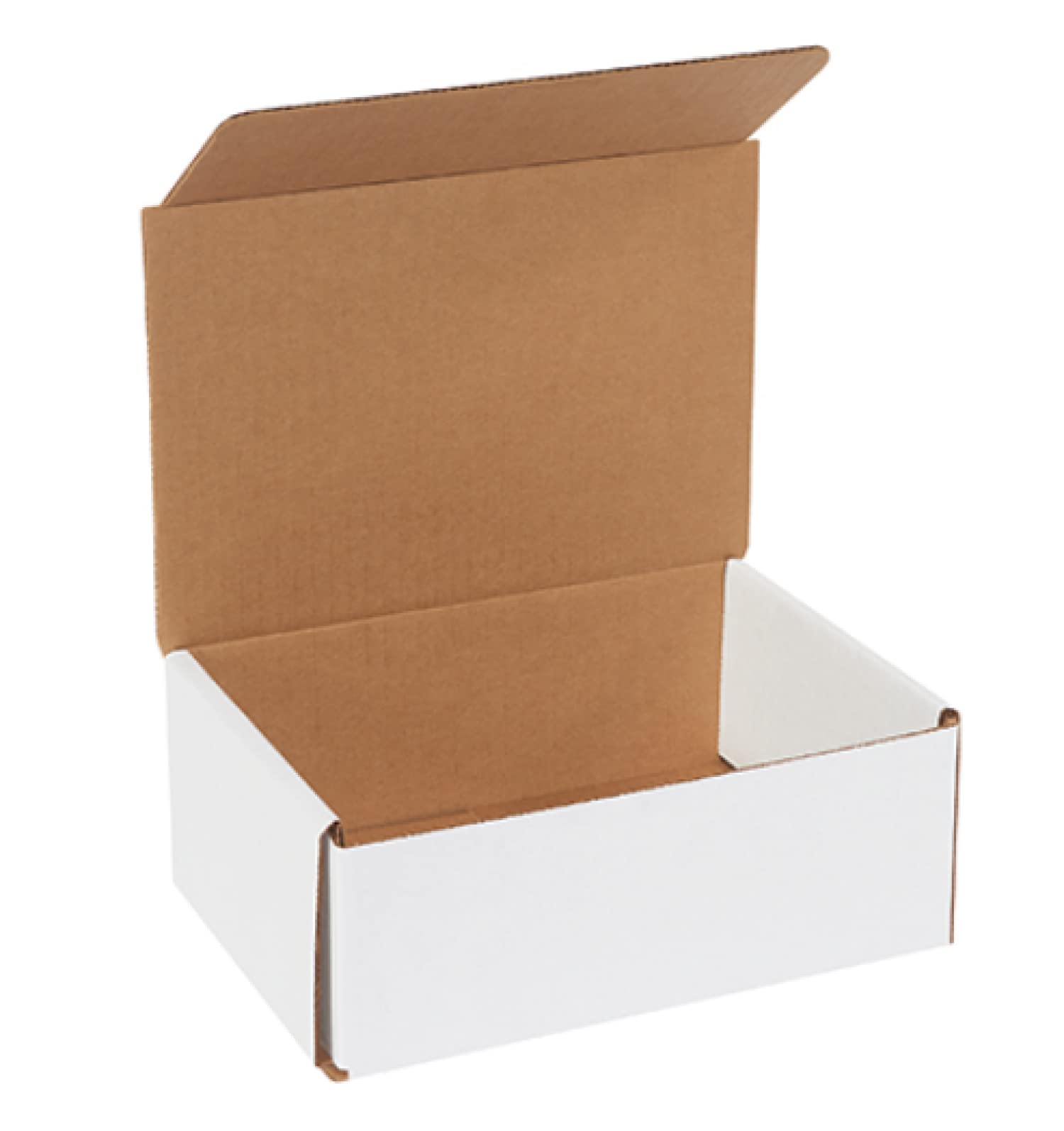 Secure Seal Pudełka wysyłkowe – 20 x 15 x 7,6 cm – białe składane opakowanie z tektury falistej do wysyłki, przenoszenia, przechowywania i organizowania – mocne, lekkie składane (100 sztuk)