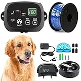 Electric Dog Fence, Underground / Aboveground Pet Containment System, 650Ft Wire, Waterproof Training Collar Receiver, Dog Boundary Container, Safe Effective Vibrate/Shock Dog Fence, for All Dogs,for1dog