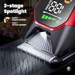 Dog Grooming Kit Professional Powerful Dog Clippers for Thick Heavy Coats,Low Noise Cat Grooming Kit Type-C Rechargeable 2-Speed Pet Clippers with Spotlight,Waterproof Pet Hair Trimmer for Small & Large Animals