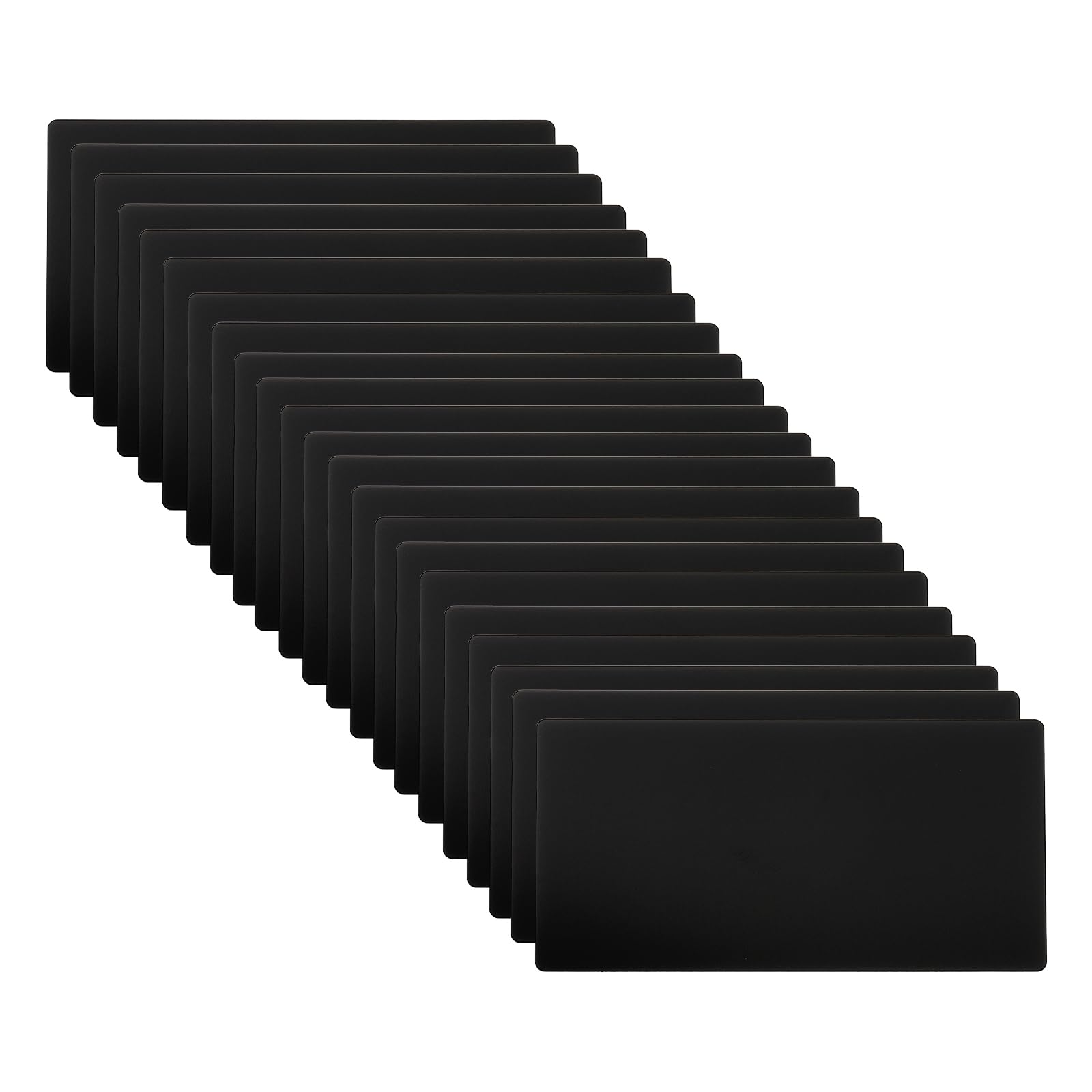 PATIKIL 4x2 Pulgada Hoja De Aluminio Anodizado 22 Piezas Placas laser Autoadhesivas Para Grabado 0.5MM Delgadas Para Manualidades DIY Casa Negro