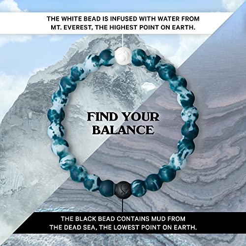Lokai Hawaiian Silicone Beaded Bracelet For Women & Men, The Surf Collection - Ohana, (Medium, 6.5 Inch Circumference) - Silicone Jewelry Fashion Bracelet Slides-On For Comfortable Fit #TOP2