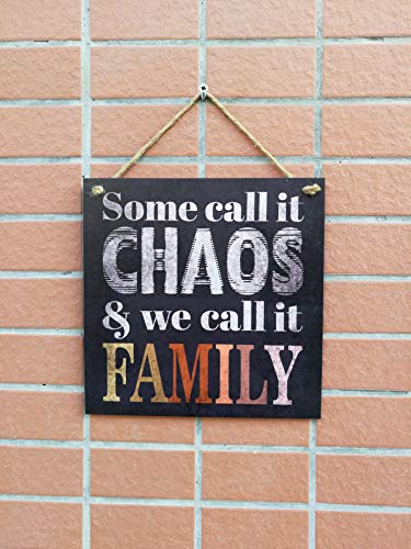 Carispibet Some Call It Chaos We Call It Family | Home Decorative Sign, Wholesome, Living Room, Wall Art, Positive Signs 8" X 8'' #TOP4