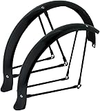 OG Lowrider Classic 20” Flared Adjustable Fender Set | Ducktail Bike Cruiser Chopper Fender Kit Front & Rear (Black)