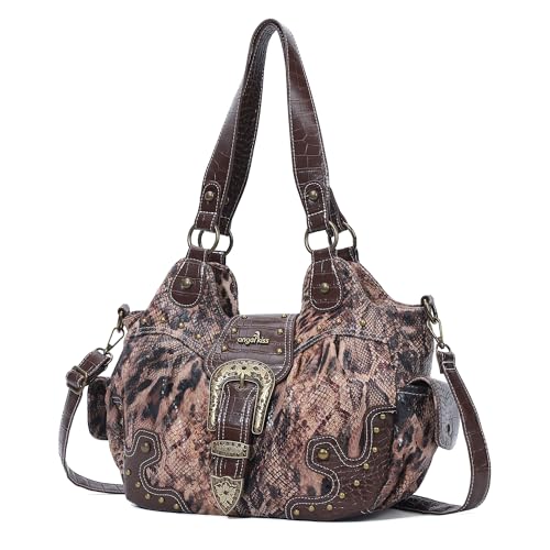 Image of Angel Kiss Hobo Bags for Women Vegan Leather Purses and Handbags Ladies Chic Shoulder Bags Crossbody Purses with Metal Studs