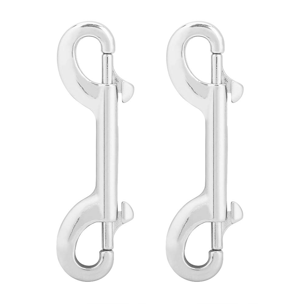 Gancio per Immersione Subacquea a Doppia Sicurezza in Acciaio Inossidabile 316 Marino - Moschettone Professionale Attrezzature Sub, BCD, Escursioni e attività Outdoor Ideale Immersioni, Campeggio Fam
