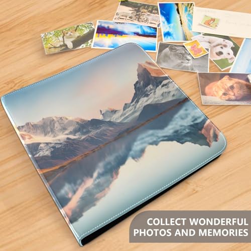 Álbum de Fotos Scrapbook DIY con Adhesivo, Paisaje Montañoso, 3 Anillas, 40 Páginas, 8x10 para Memorias miniatura 5