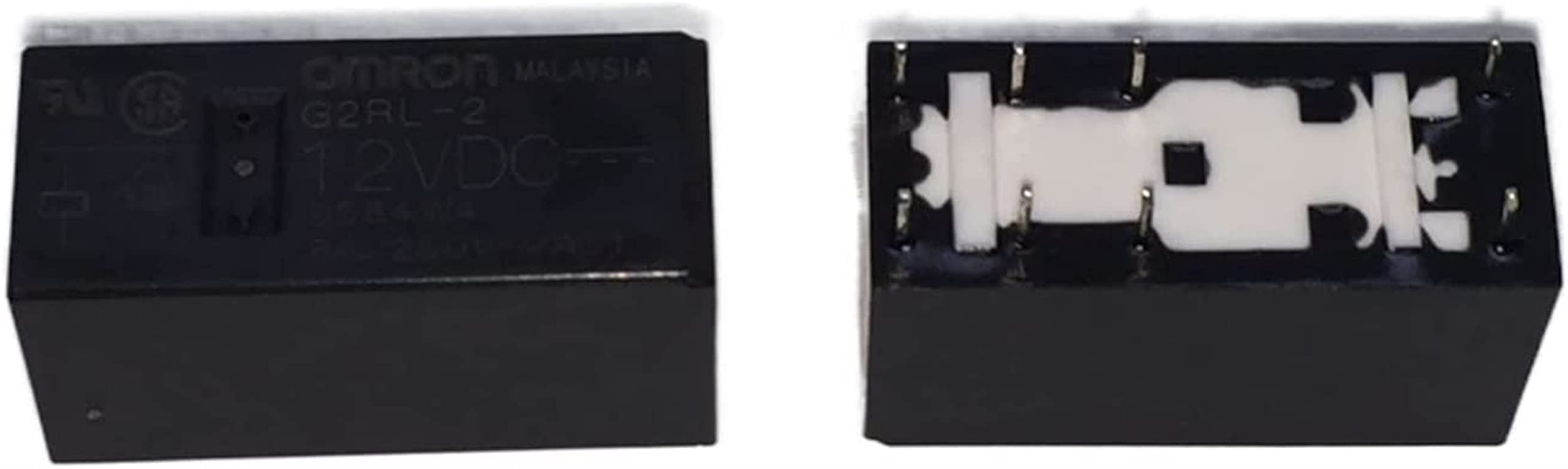 2 Relais G2RL-2-12 VDC - 8 A, 8 Broches - Pour Circuits électriques Auto, Domotique, Bricolage