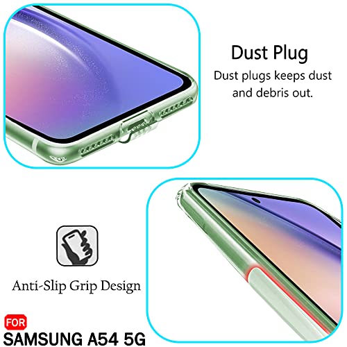 Image of TheGiftKart Back Cover Soft Case for Samsung Galaxy A54 5G | Best Camera Protection | Inbuilt Dust Plugs & Anti-Slip Grip | Ultra Clear Slim Back (Silicone | Transparent)