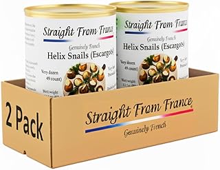 Straight from France Genuinely French, French Helix Lucorum Canned Escargots Snails, 4 Dozen (Pack of 2)
