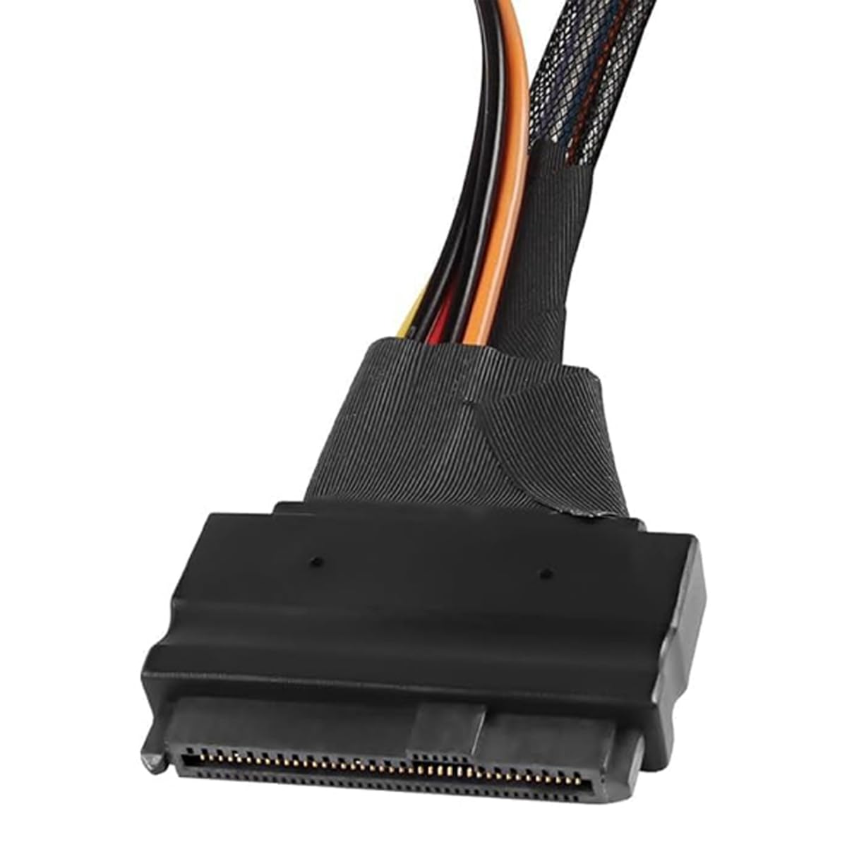 Wewnętrzny serwer NVMe SSD Kabel Mini SAS HD SFF-8643 do SAS 8639 12 Gb/s z 15-pinowym zasilaniem SATA (kabel 50 cm)