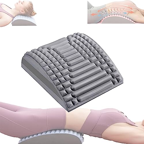 kingtime Back Stretcher,Lower Back Stretcher,Refresh - Neck & Back Stretcher,Spine Cracker - Back Stretcher,Back Stretcher Posture Corrector,Back Neck Cracker for Lower Back Pain Relief-Grau