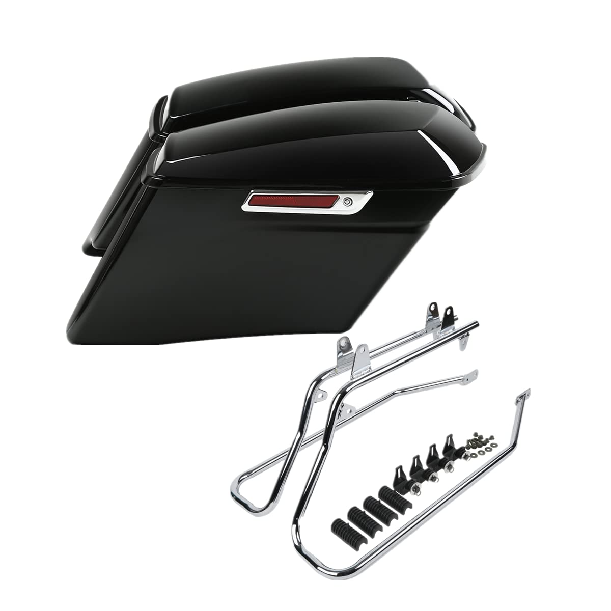 TCMT 4" Stretched Extended Saddlebags Conversion Bracket Kit Fit For Harley Heritage Softail Fatboy FLSTF Breakout 1984-2017