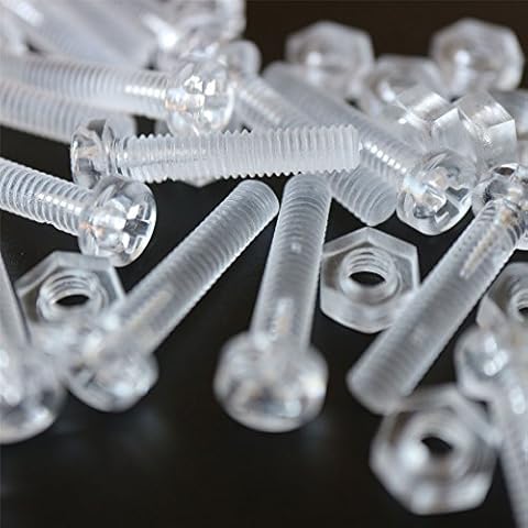 Pack of 20 Clear Acrylic Nuts and Bolts Cover