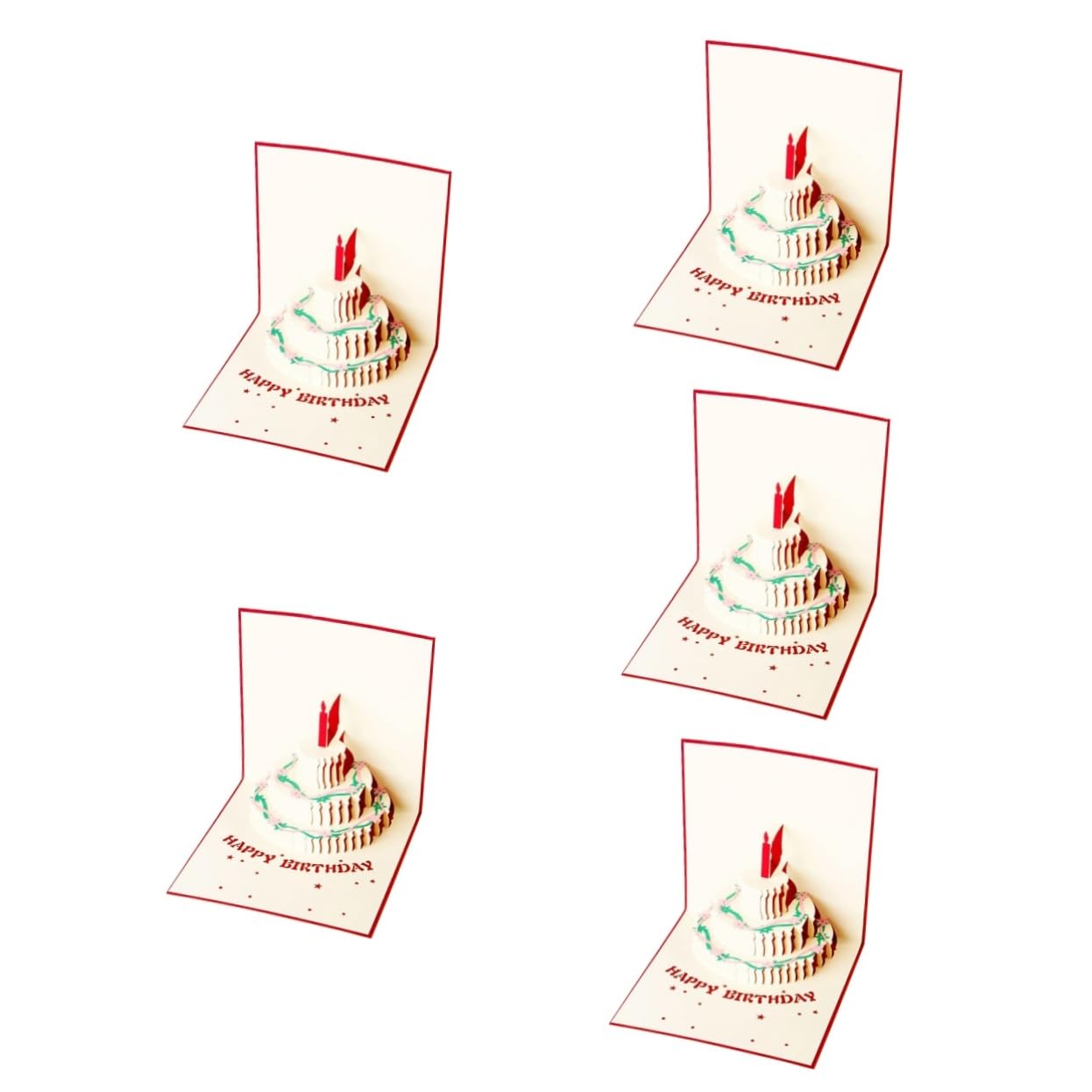 Tofficu 5 Pz biglietto di auguri di compleanno 3d happy birthday compleanno carte di benedizione di carta biglietti di biglietti d'auguri biglietto di auguri musicale