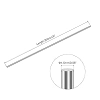 Vista 37 de uxcell Varilla redonda sólida de acero inoxidable 304 de 0.197 in x 5.906 in para manualidades de bricolaje - 10 piezas