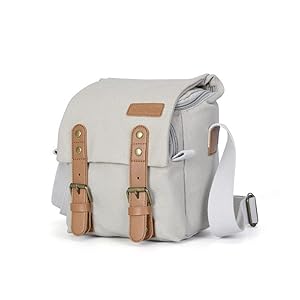 Bolsa de hombro de lona gris retro para cámara Hasselblad X1D II 50C 50MP formato medio sin espejo con lente XCD 45mm f/4.0 P, gris, Bolso de hombro