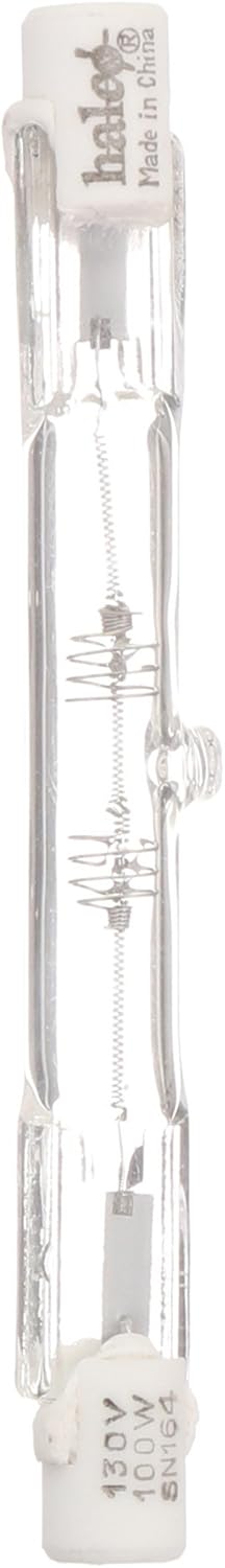 Halco Lighting Technologies Q100T3C/S T8U2FR12/850/DIR/LED 107184 130V 100W T3 CL Prism Incandescent Bulbs, 78mm