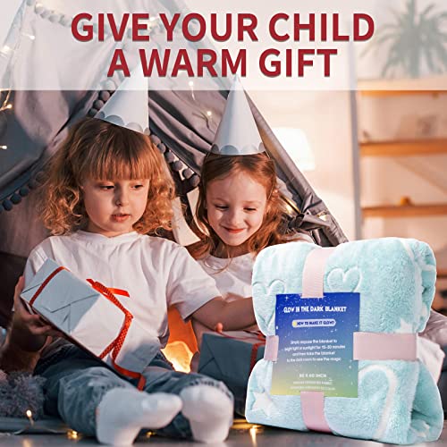 Lifeyj GLOW IN THE DARK BLANKET Glow In The Dark Stars Heart Blanket Gifts thumb #7