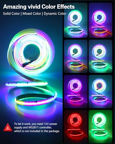 Tira LED digital direccionable ALITOVE 2M 1440 LEDs RGB miniatura 6
