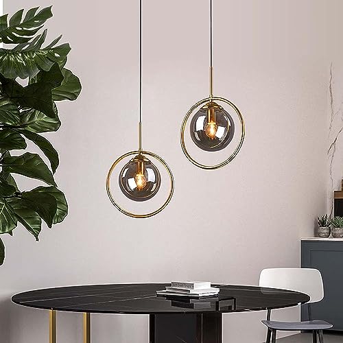 Image of Wall Lamp Chandelier Pendant Light, Home Decor for Bedroom, Living Room, Hallway, Cafe, Hotel, Restaurant (Black Ring Hanging LAMP with LED Bulb Pack of 1)