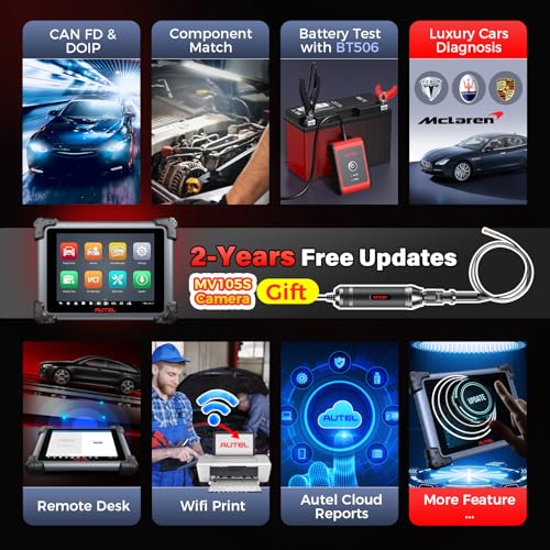Autel Scanner MaxiSys Elite 2 PRO: 2026 2-Year Updates Elite II PRO w/ MV105S, J2534 Programming as Ultra MS909 MS919 Up of MS908S PRO II, Motor TruSpeed Repair, 40+ Resets, 3K Active Test, DOIP CANFD - Image 8