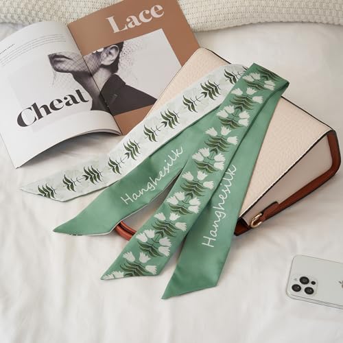 Hair Scarf Tie Narrow Neckerchief Headscarves for Women Fashion Bag Ribbon Scarf3