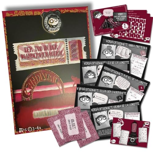 Morty's Mysteries – Der Tod in der Wandermenagerie | Düsteres Krimirätselspiel Edinburgh 1835 | Point & Click + physische Indizien | 1-6 Spieler | Kooperativ | ab 16 Jahren