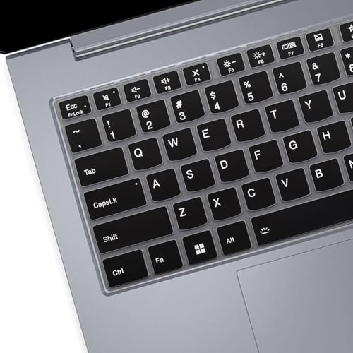 Image of Saco Laptop Keyboard Cover Silicone Protector Skin Compatible for 2025-2023 Lenovo ThinkBook 14 G6 G7 G8 G9 14-inch Laptop, ThinkBook 14 Gen 6 /7 /8 /9 Keyboard Protector Skin- Black