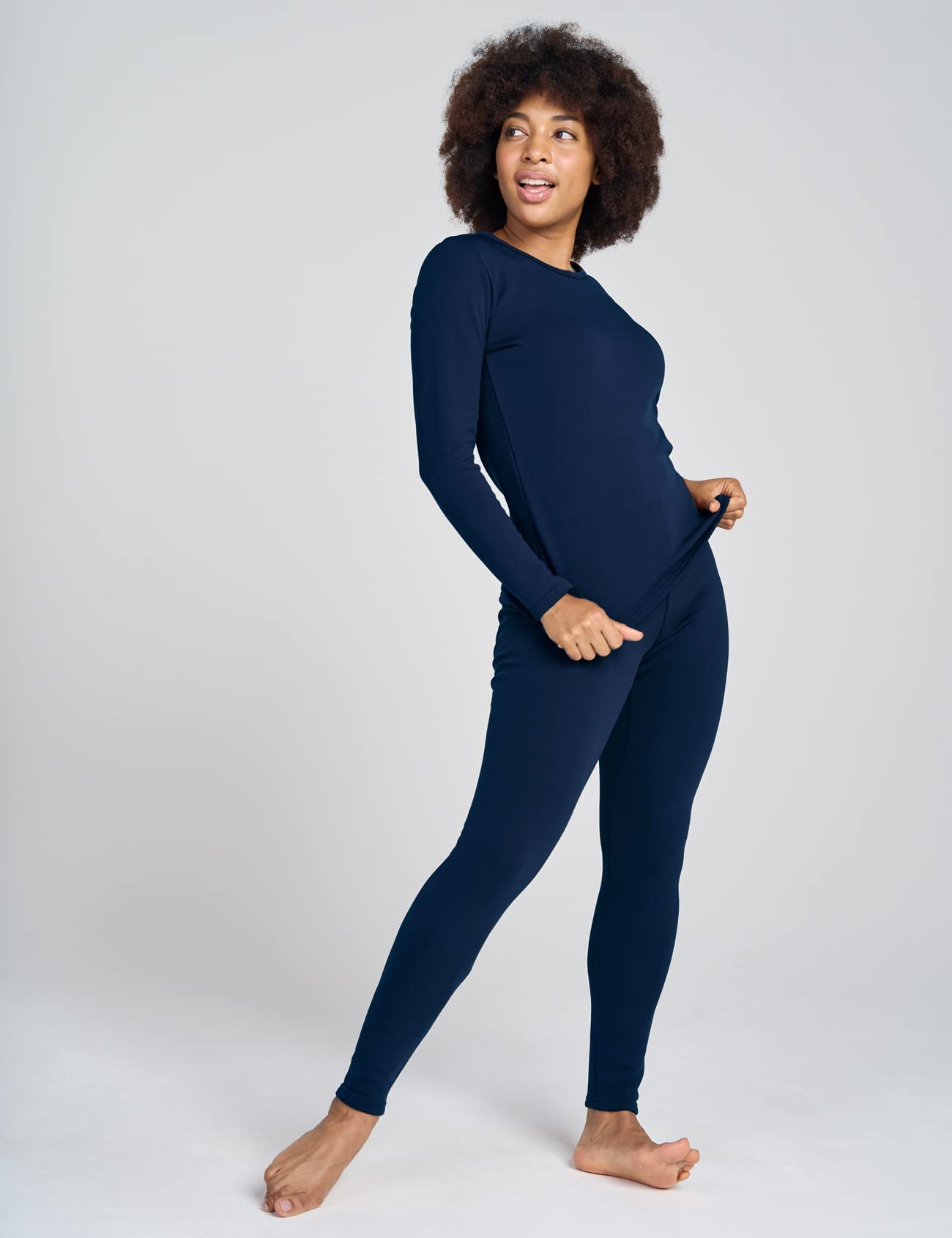 LAPASA Completo Termico Donna Fodera in Micropile Calore Base L17 - Abbigliamento Intimo Invernale Maglietta Pantaloni Calzamaglia Tuta Sci Trekking