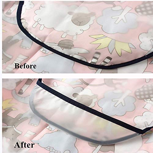 Daysskk 2 stuks slabbetjes met mouwen waterdichte slabbetjes lange mouwen babyschort met dier voor kinderen van 0-4 jaar - Image 6