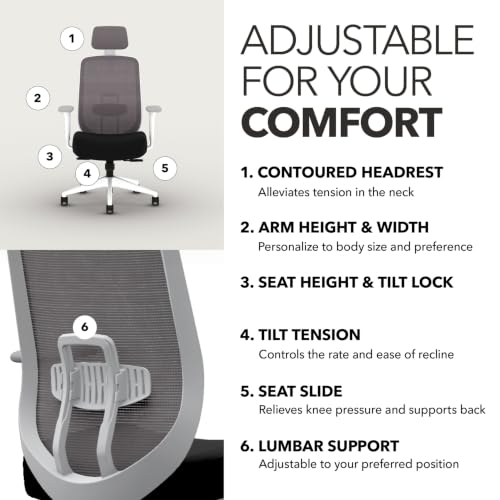 Image of HON Altern Ergonomic Office Chair, Office Desk Computer Chair, Black