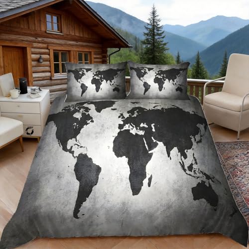Funda Nordica Cama 135/150 Mapa Mundi 3D Fundas Nordicas Mapa del Mundo Moderno
