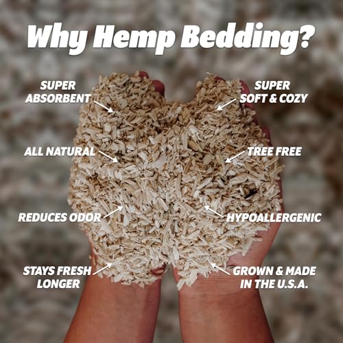 Eaton Pet and Pasture, Naturally Grown Hemp Pet Bedding for Chickens, Nesting Boxes, Rabbits, Hamsters, Small Pets, Highly Absorbent, Hypoallergenic, Eco-Friendly, Farmer Owned 28L - Image 4