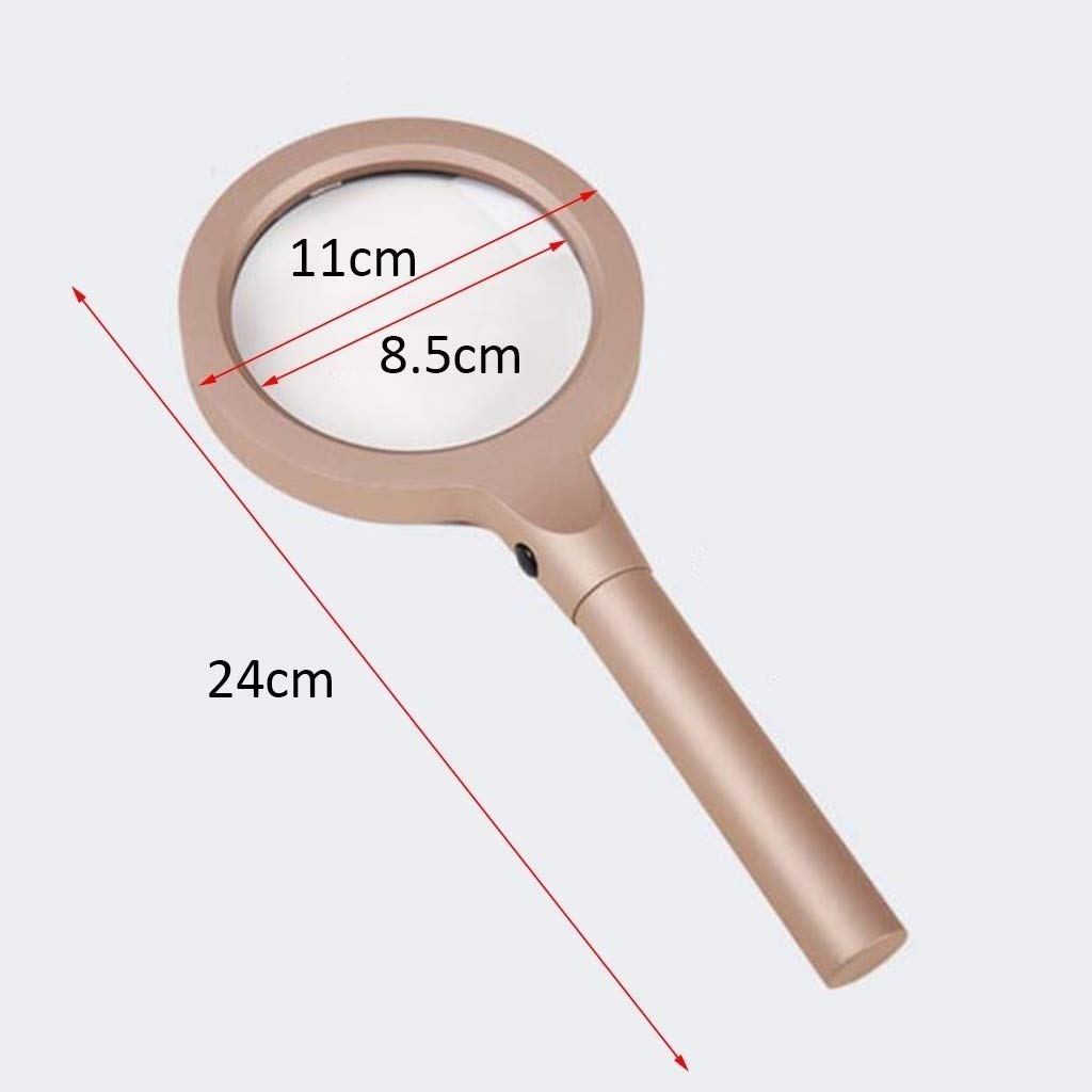 Lupa, Lupa De Mano De 10 Aumentos con Mango Grande para Leer Mapas, Libros, Realizar Inspecciones, Ver Monedas, Insectos, Rocas, Crucigramas Y para Niños.